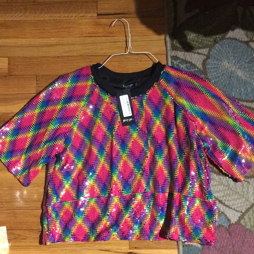 Rainbow Sequin Top
